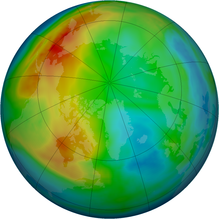Arctic ozone map for 18 December 2006